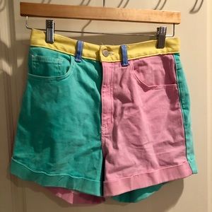 Color block American Apparel shorts